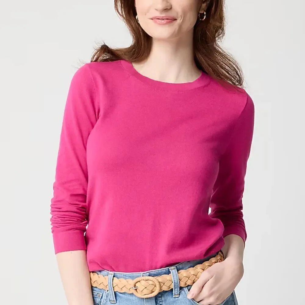 J. Crew Factory CF165 Pink Cotton Teddie Sweater For Women XXL NWT Flaw